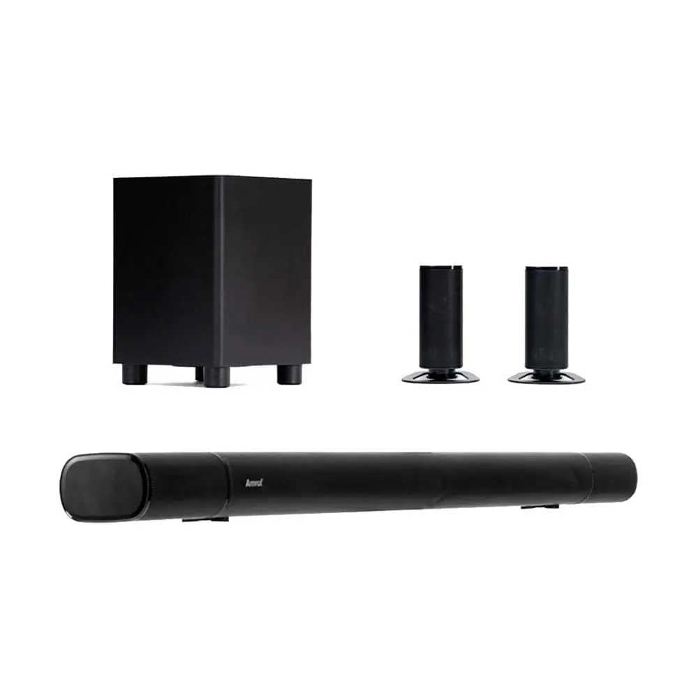 Amvox Soundbar ASB 0201 com 200W de potência, Bluetooth, controle remoto, entrada USB