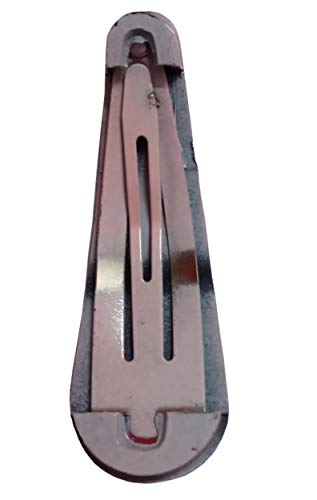 Image of MANODHRUVA Plastic Tiktak Hair Clips for Women and Girls, 5.5 cm, Red, Pack of 12 Pairs (Means total 24 Clips) (Red)