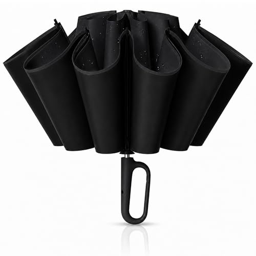 Zemic UV Reversible Umbrella with Novelty Carabiner Handle, Trave...