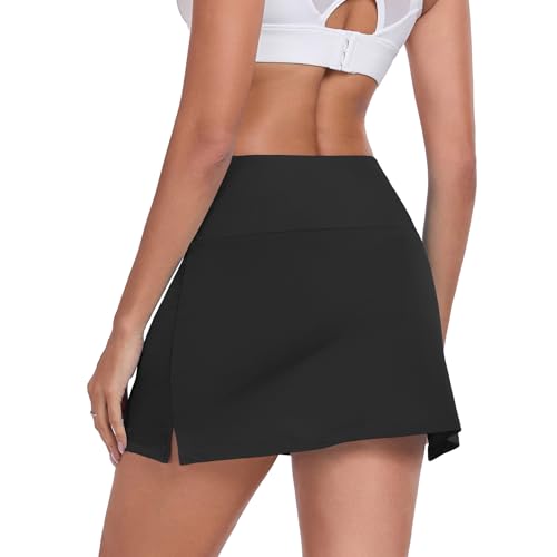 DAYOUNG Women's High Waisted Swim Skirt Tummy Control Board Shorts with Pocket Beach Bottoms with Liner3