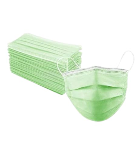 Image of 3-Ply Disposable Face Masks - Non-Woven, Breathable, Soft Ear Loops, Adjustable Nose Clip - Protective Mask for Daily Use, Travel, School, Office