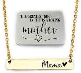 SM Design Gold Necklace with Keepsake Tin – Sentimental Stainless Steel Jewelry Gift for – Meaningful Family Keepsake for Mama or Grandma