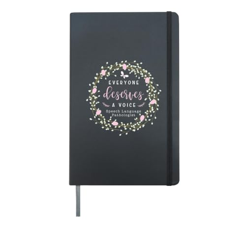 Everyone Deserves a Voice Pathologist Gift Speech Language Hardcover Journal, Black