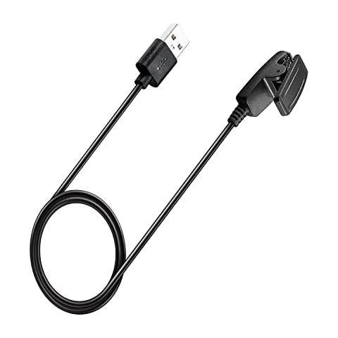 TUCANA Charge Cable Compatible for Garmin Approach S20/G10 Forerunner 235/35/64/230/630/645/645 Music/735XT/Vivomove HR/Lily, Replacement USB Charger Adapter, Charging Clip Sync Data Cable (1 pcs) Cover