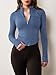 GYM RAINBOW Women's Zip Up Workout Jacket Lightweight Slim Fit Athletic Jacket Cropped Running Gym Tops with Thumb Holes(#1 Dusty Blue,Small)