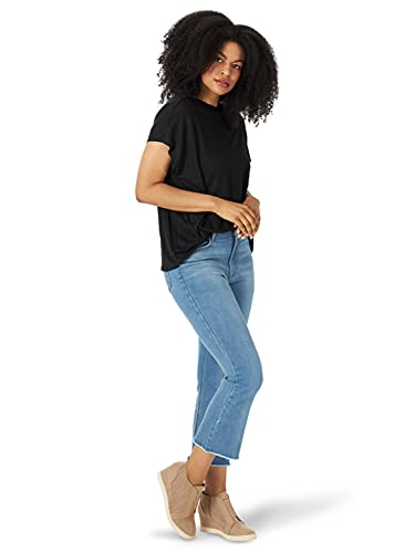 Wrangler Women's Kick Flare High Rise Crop Jean, Rocky, 0 #TOP3