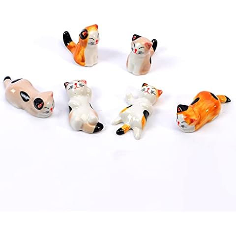 Keramische Essstäbchen, niedliches Katzenmuster, für Esslöffel Cover