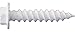 Daggerz #8 x 1" Unslotted Hex Washer Head Serrations Sheet Metal Screws White 8000