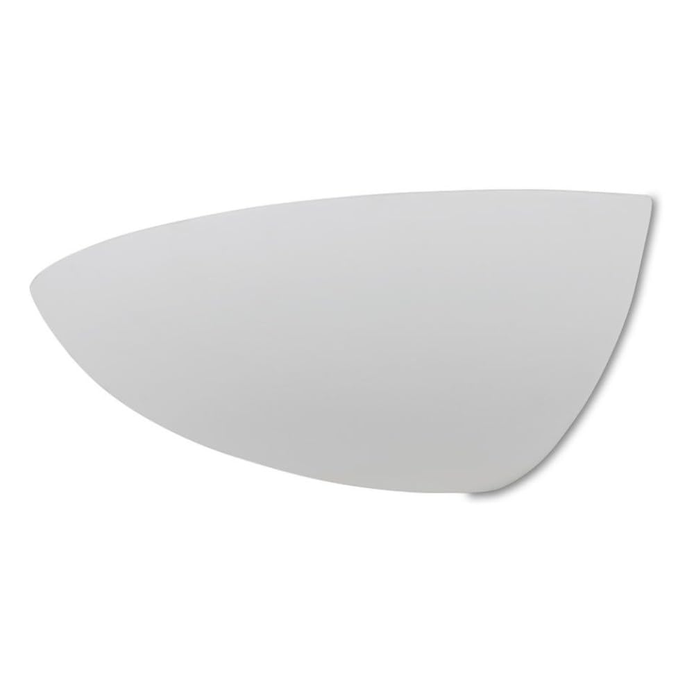 MAZZOLA LUCE Applique angolare di gesso ceramica bianco verniciabile lampada per angolo parete