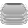 4 PCS 30 x 12cm Silver Oval Trays