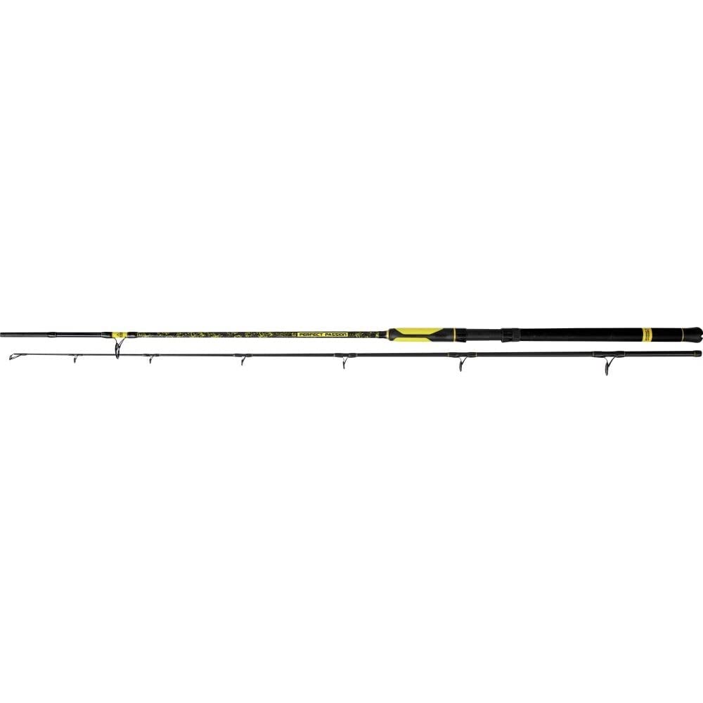 Black Cat Caña de Pescar Premium Passion Spin Caña de Pescar para Pesca de Siluro, Peso 60-200 g, Color Negro y Amarillo, 2,70 m