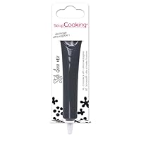 ScrapCooking - Schokoladenstift Schwarz - Zuckerschrift Schwarz 25 g - Essbarer Dekorativer Zuckerstift - Schreiben und Zeichnen - Beschriftung von Fondant, Glasuren, Torten - 6810