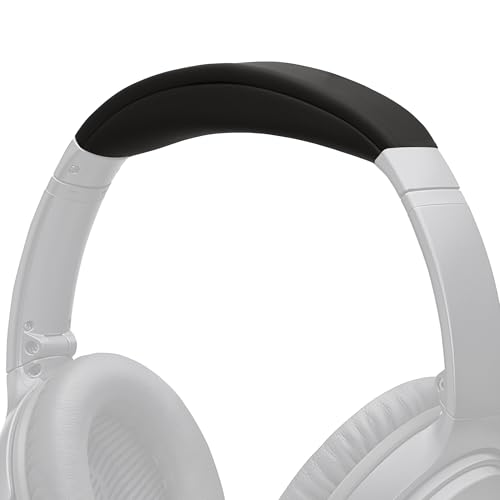 kwmobile Ersatz Bügelpolster kompatibel mit Bose Quietcomfort 35 / QC35 / Quietcomfort 45 / QC45 - Kopfbügelpolster aus Kunstleder - Kopfhörer Ersatz Polster - Schwarz