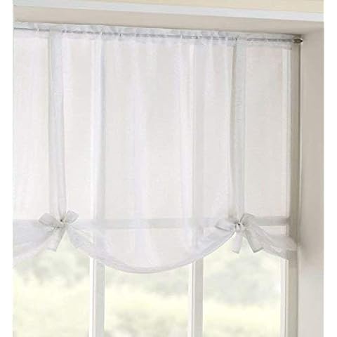 White Sparkle Voile Tie Blind 140cm (55") x 137cm (54") Cover