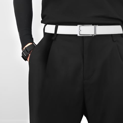 Image of Men's Belt, Ratchet Dress Casual Belt with Adjustable Automatic Buckle Trim to Fit