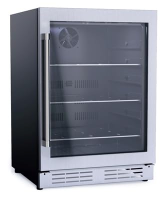 Elica EBS51SS1 24 Inch Beverage Center with 4.8 Cu. Ft. Capacity, Slide Out Shelves, UV Coated Double Panel Glass Door, Temperature/Humidity Sensors, and Sabbath Mode | Fridge.com