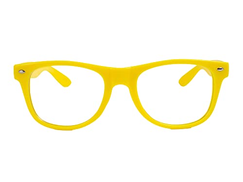 Nerd Sunglasses Classic Clear Lens Yellow