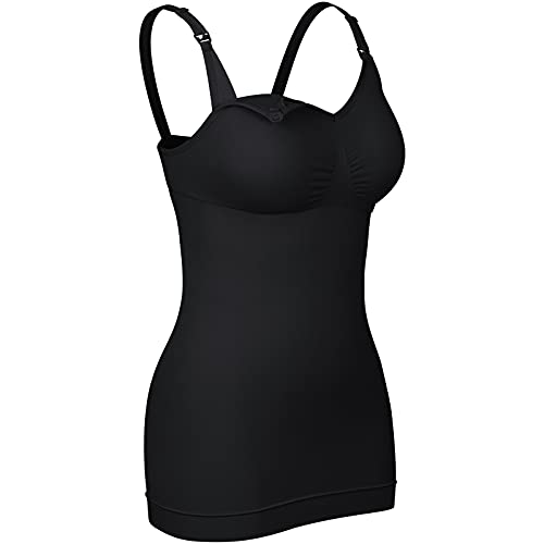 4How Tops d'allaitement Débardeur de Maternité Tank Top Femme Gilet Noir XXL Cover
