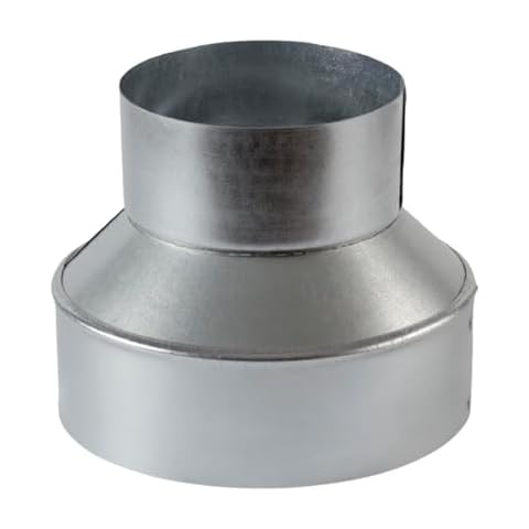 24" X 22" Duct Reducer & Increaser Non-Crimped Single Wall Galvanized Sheet Metal ducting Connector for Airflow, Heating, Cooling, & air Ventilation Systems Fittings Cover