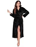 luxilooks Damen Plüsch Bademantel Leicht Langarm Fleece Bademantel Weiche Warm Nachtwäsche mit 2 Taschen Loungewear S-XXL, Adidas Sportschuhe mit Stollen, Medium