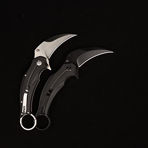 Sosoin Fox Folding Claw D2 Steel Outdoor Survival Camping Knife (Silver Blade) #TOP2