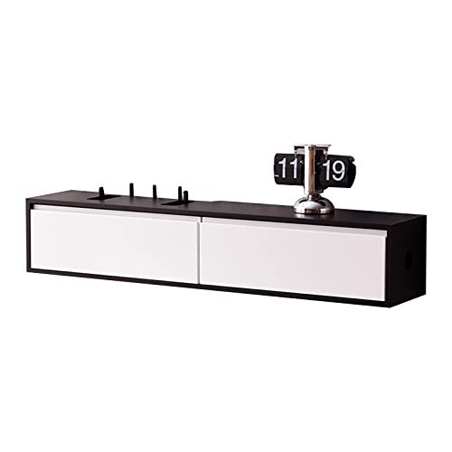 Soporte flotante para TV montado en la pared, estante superior, soporte de almacenamiento multimedia, montaje libre, 80 cm, estantería decorativa