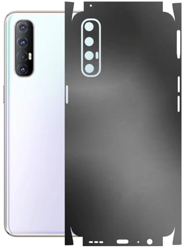 Image of AtOdds - Full Body Back Screen Guard Protector Film - Lamination Wrap Skin Sticker Compatible with Oppo Reno 3 PRO | Scratchproof Matte Finish (Metallic Grey)
