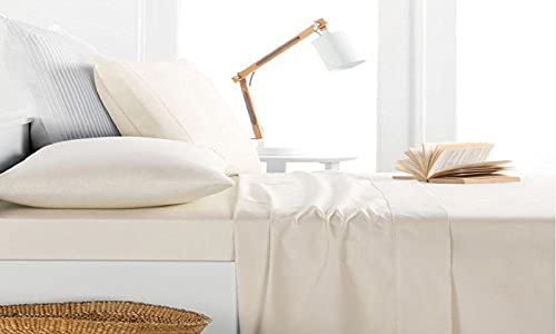 Milano Collection 1000 Thread Count 100% Egyptian Cotton 4 PC Sheet Set (King, Ivory)