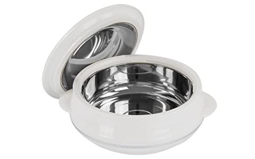 Olympic Insulated Casserole Dish With Lid - Hot Pot Food Warmer/Cooler –Thermal Soup/Salad Serving Bowl- Stainless Steel Hot Food Container -3 Pc Set 1.2, 1.6, 2.5 Ml (Beige) #TOP3