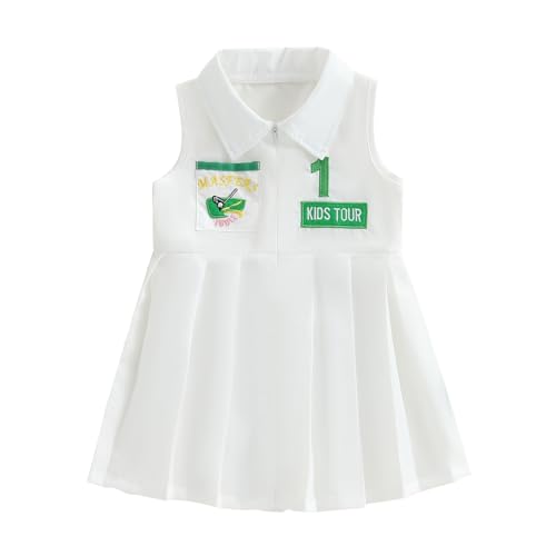 Toddler Baby Girl Golf Dress 2nd/First Birthday Outfit Hole in One Sleeveless Polo Dress Summer Masters Golf Clothes
