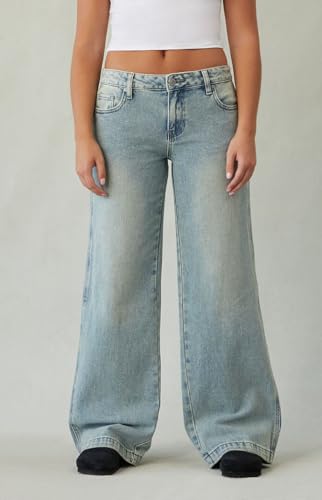 PacSun Women's Casey Low Rise Baggy Jeans Medium Indigo Wash Tint3