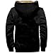 RTRDE Men's Cycling Jackets, Fleece Lined Zip Up Casual Fashion Hooded Jackets Winter Warm Work Hoodie Coats With Pockets Mens Jackets Lightweight Clothes Coat Work (4XL, Black)