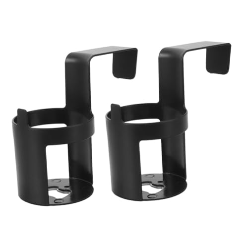 Portavasos portátil negro para puerta de carro 2 pcs miniatura 1