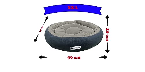 Image of Premium XXL Size Dog Bed for Large Dogs and Puppies Anti Skid Bottom Washable Orthopedic Big Dog /cat Beds Black-Grey, Polyester