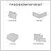 Homechoice Decor 7 Pieces Elegant French Country Comforter Sets Full Size, Camel Handmade Bow Tie Fluffy Bed in a Bag with Down Alternative Filling, Vintage Ruched Bed Sets for Bedroom (LQ-33)