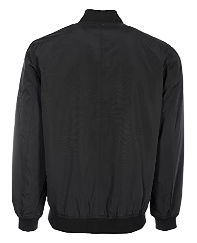 Jh Design Group Mens Chevrolet Lightweight Zip-Up Nylon Jacket With Knit Trim (Black, Large) #TOP2
