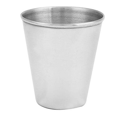 Portable Stainless Steel Cups Set for Camping (5.3 * 5.6/2.1 * 2.2in(M)), Silver - Image 2