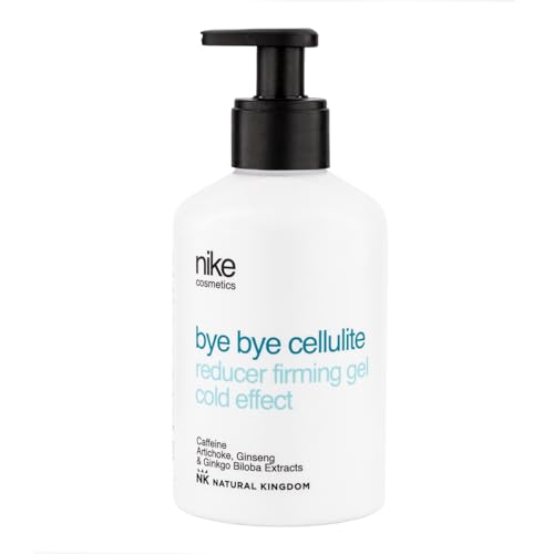 NIKECOSMETICS - Gel Anticelulítico Bye Bye Cellulite Reducer Firming Cold Effect 250 ml, Efecto Frío, Firmeza y Elasticidad, con Cafeína, Alcachofa, Ginkgo Biloba, Ginseng y Equiseto, Fórmula Vegana