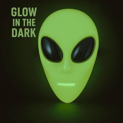 Image of Wanna Party Scary Party Mask Glow in the Dark Alien Mask for Halloween Party Masks for Adults