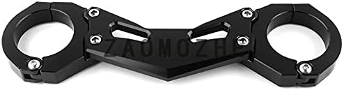 Accessories Motorcycle Front Fork Bracket CNC Shock Absorber Damper Balance Brace for Kawasaki Z900 2017 2018 - (Color: Black)