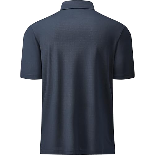 Image of Mens Golf Shirt Short Sleeve Moisture Wicking Dry Fit Performance Solid Pique Collared Golf Polo Shirts for Men