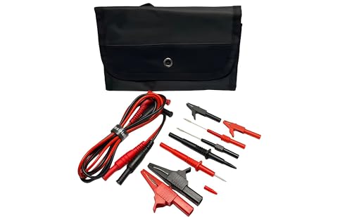 TestHelper TH-6-KIT Automotive Test Lead Kit, Test Probes,Flexible Silicon Back Probe pins,Shielded Alligator Clips and Large Crocodile Clips,Multimeter Clamp Meter