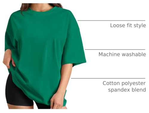 Image of Trendy Queen Womens Oversized T-Shirts Short Sleeves Workout Tops | Casual Summer Gym Tees Plus Size Fashion Clothes 2026