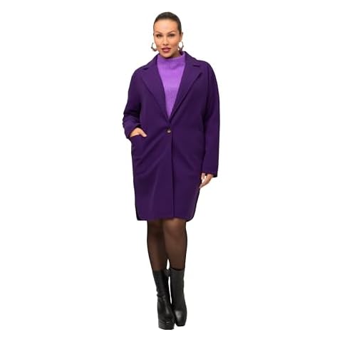 Ulla Popken Deep Purple Sweat Coat with Slits Cover