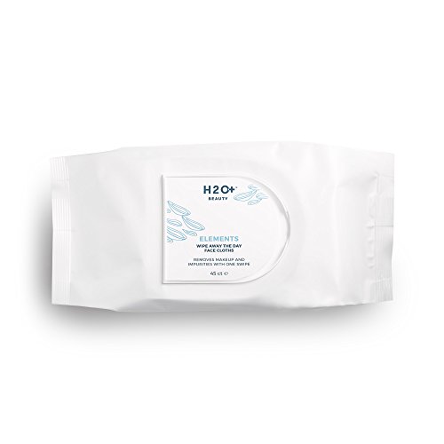 Makeup Remover Wipes, Elements Wipe the Day Away by H2O+, Removes Dirt and Oil, 45 Wipes