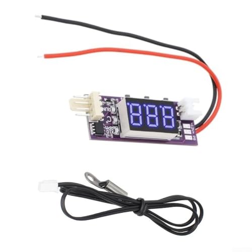 2 módulos de velocidad de ventilador controlados por temperatura 12 V 3 A para PWM para ventiladores de escritorio con pantalla digital de temperatura (C)