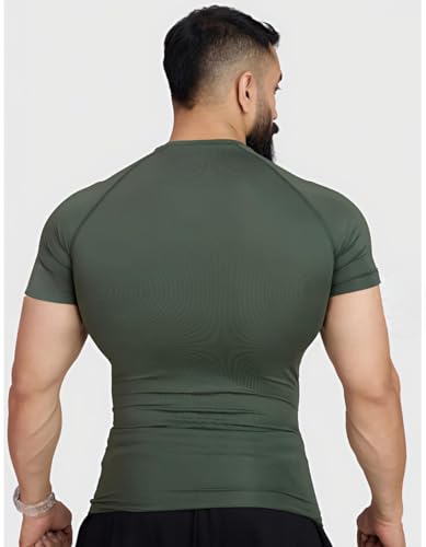 Image of Men's Gym T-Shirt, Dra-fit, Regular Fit, Round Neck, Short Sleeve, Black
