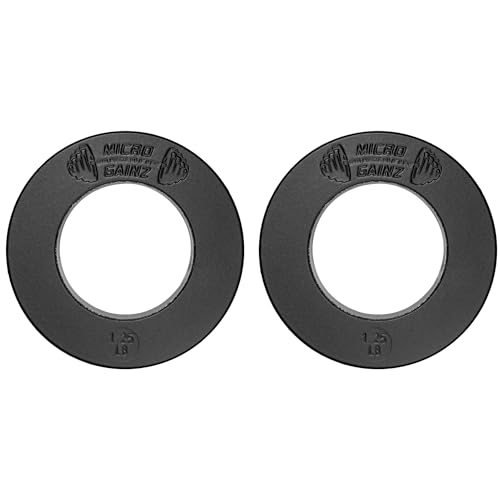 Image of Micro Gainz Calibrated Fractional Weight Plate Set of 2 Plates, Choose Set (.25LB-1.25LB), Designed for Olympic Barbells for Strength Training & Micro Loading Bar Weights, Made in USA