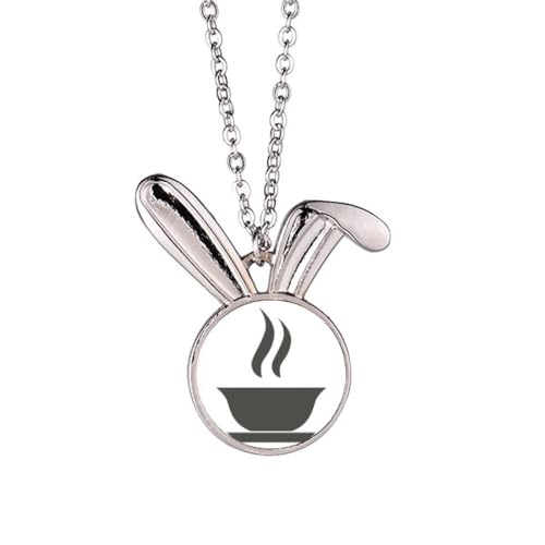 Collier pendentif lapin thé chaud Chine anti-allergie pour peaux sensibles