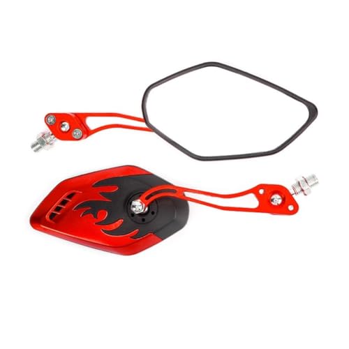 Espejos giratorios para motocicleta con visión ampliada y adaptadores de 8 y 10 mm
